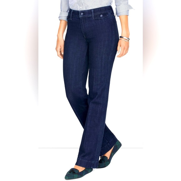 TALBOTS Sz 16 Straight Leg Jeans Trouser High Waist Classic Pants New with Tag - Picture 1 of 11